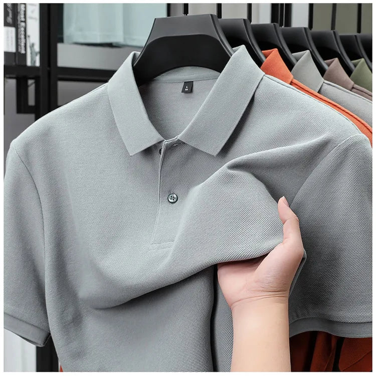 Polo 100% coton pour hommes – T-shirt respirant décontracté d'été, 19 couleurs, idéal pour le golf et le sport, décontracté d'affaires, finition semblable à la soie