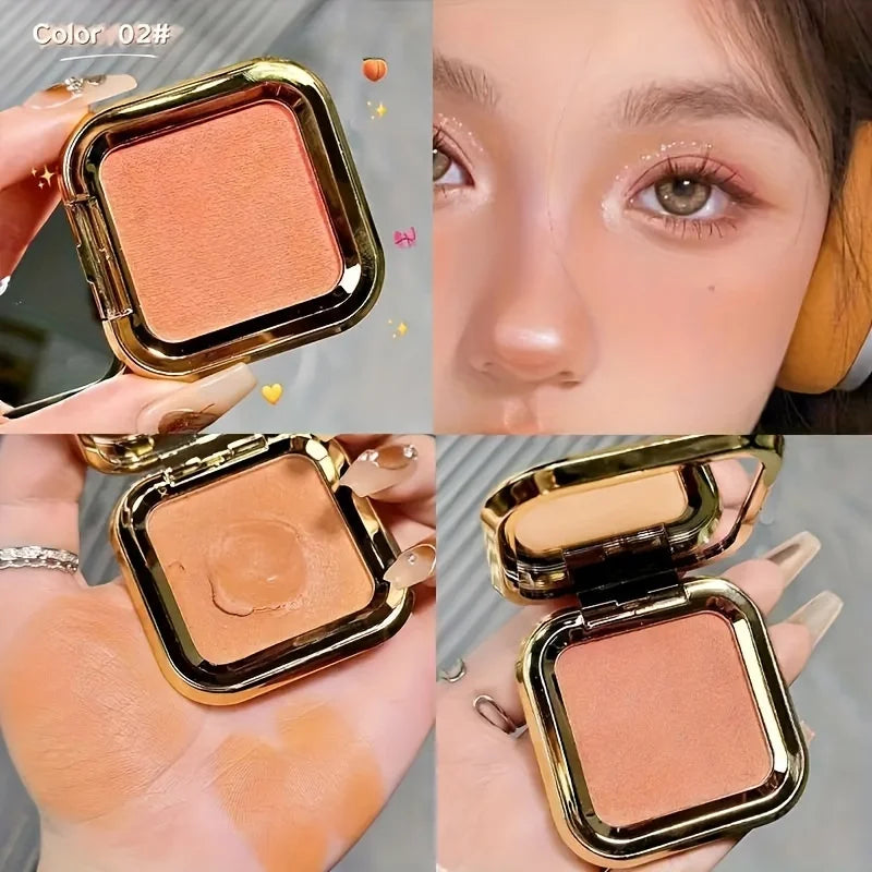 Blush crème pailleté fin – Effet stéréo, mat et perlé, couleur naturelle longue tenue – Contouring du visage