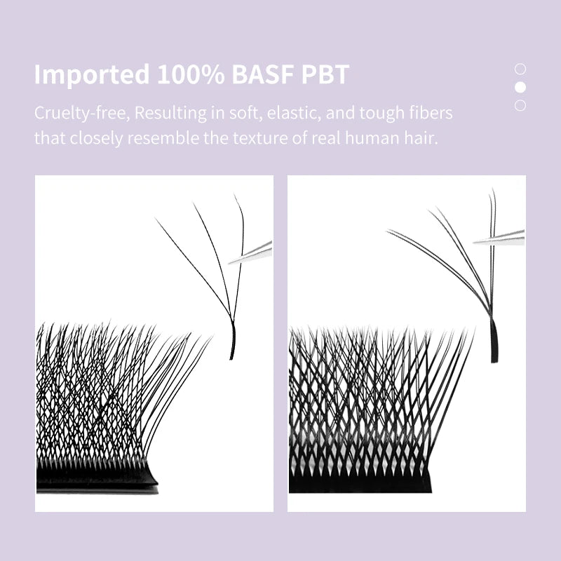 Extensions de cils en forme de W – Cils Bloom prémontés 3D, 4D, 5D, 6D, 7D, 8D, naturels et doux – Éventails d’extensions de cils