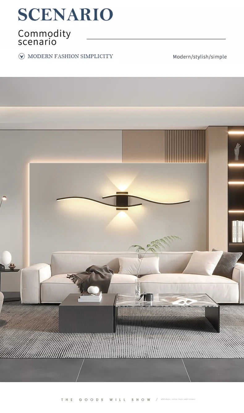 Modern LED Wall Lamp – Minimalist Lighting for Living Room, Bedroom & Kitchen