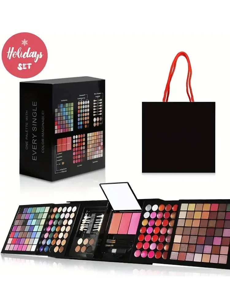 **« Set maquillage 177 couleurs – Palette fards à paupières, blush, gloss, anti-cernes, tout-en-un avec miroir »**