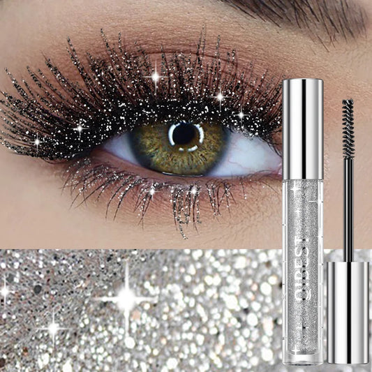 Mascara diamant pailleté waterproof séchage rapide volume et courbure longue tenue