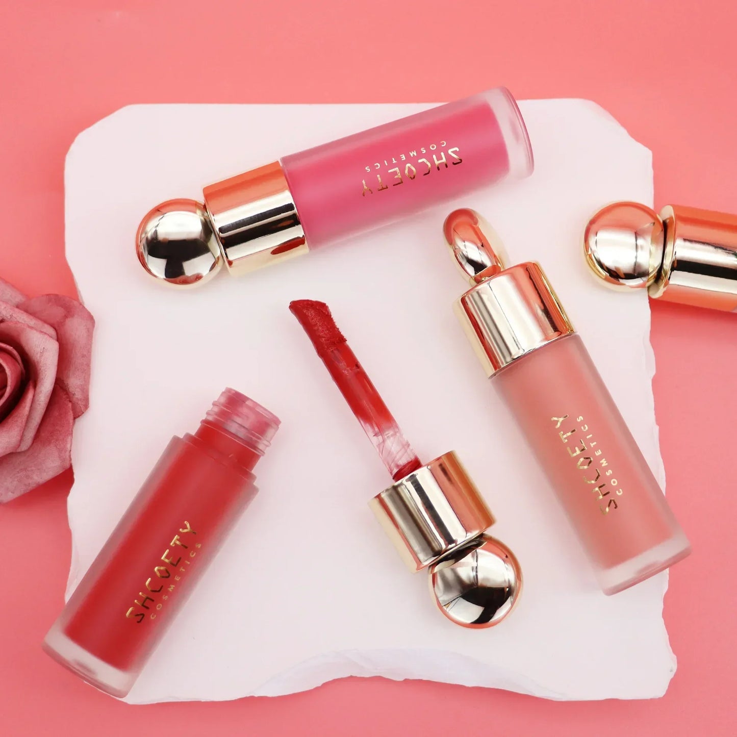 Blush liquide mat – Pigment visage et ombre à paupières longue tenue, texture crème – Teinte orange pêche naturelle pour un maquillage éclatant