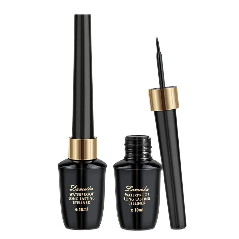 Eyeliner Liquide Noir Ultra-Fin — pointe petite brosse, waterproof, longue tenue, crayon pour yeux, maquillage durable