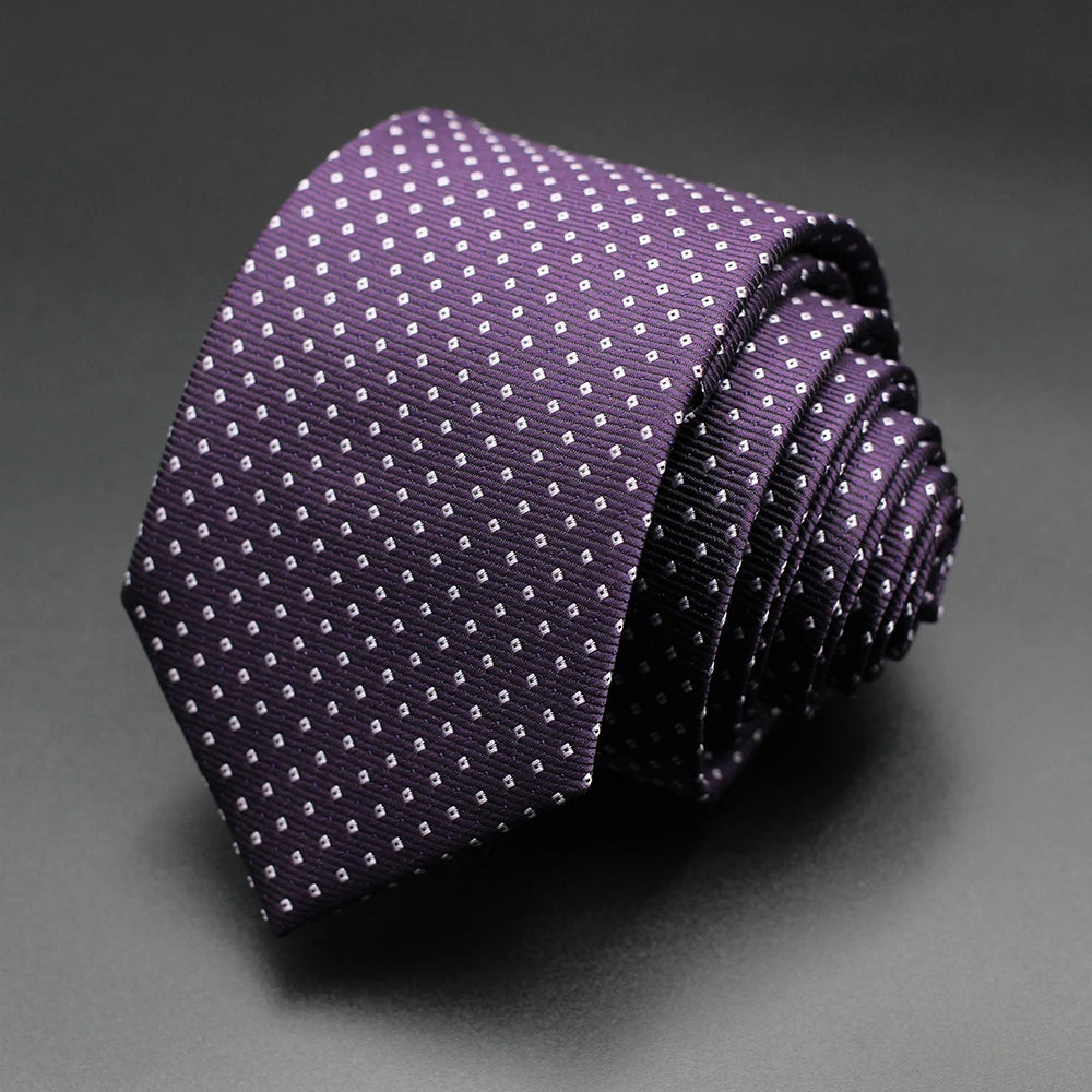 Cravate Homme Fantaisie – Motifs Floraux et Pois en Bleu, Rouge et Jaune, pour Affaires, Mariage et Cadeau Formelle