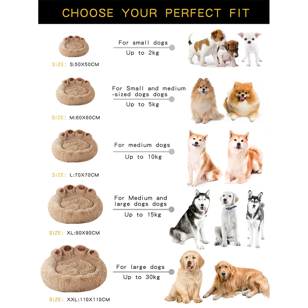 Fluffy Plush Pet Bed – Warm Sofa Bed for Dogs & Cats