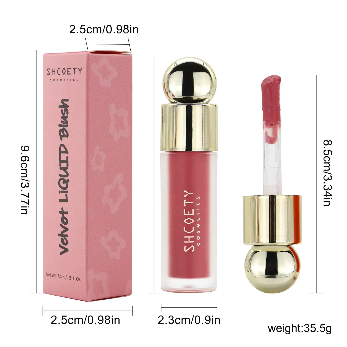 Blush liquide mat – Pigment visage et ombre à paupières longue tenue, texture crème – Teinte orange pêche naturelle pour un maquillage éclatant