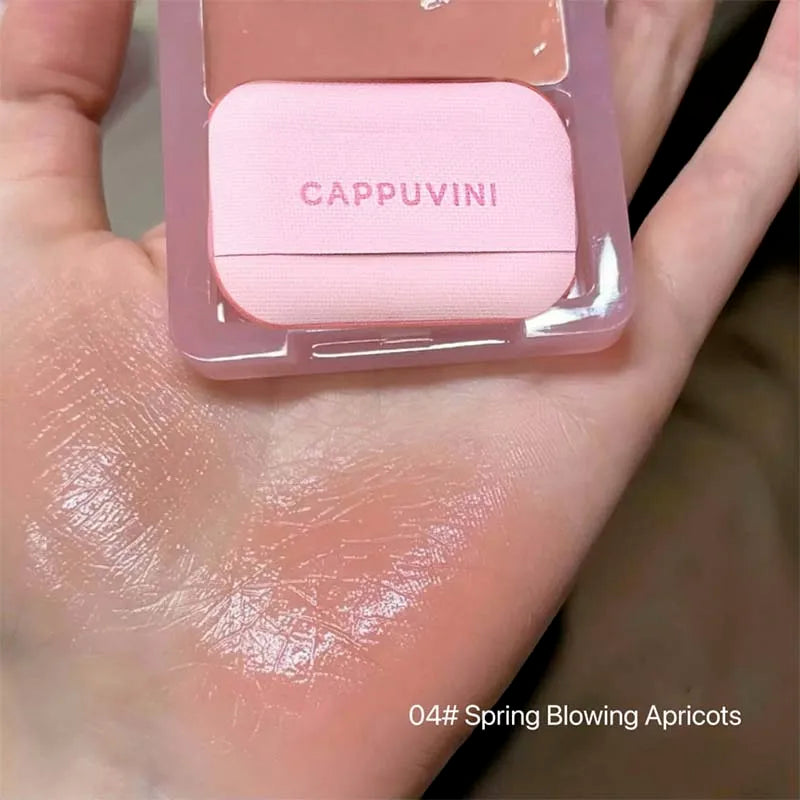 Blush crème à haute brillance – Doux et hydratant, livré avec applicateur puff – Facile à appliquer, rendu naturel et rosé, longue tenue pour lèvres et joues