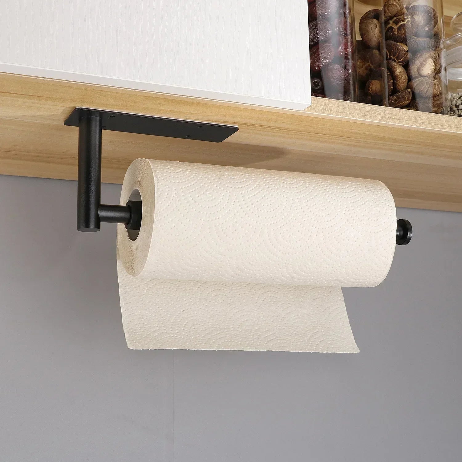 Stainless Steel Paper Towel Holder – Adhesive Wall Mount Kitchen & Bathroom Organizer
