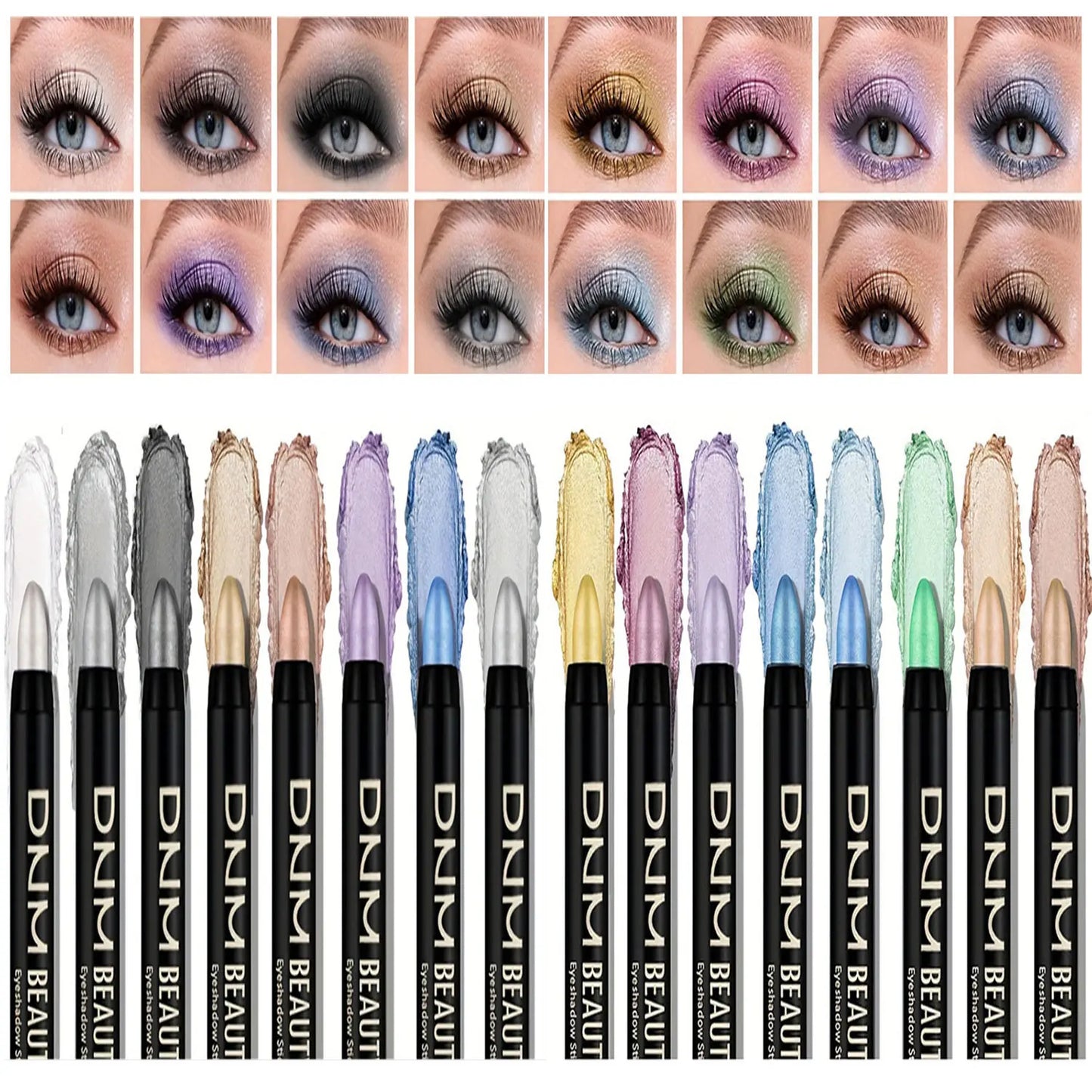Eyeliner Waterproof 16 Couleurs – Maquillage Oeil Brillant et Durable