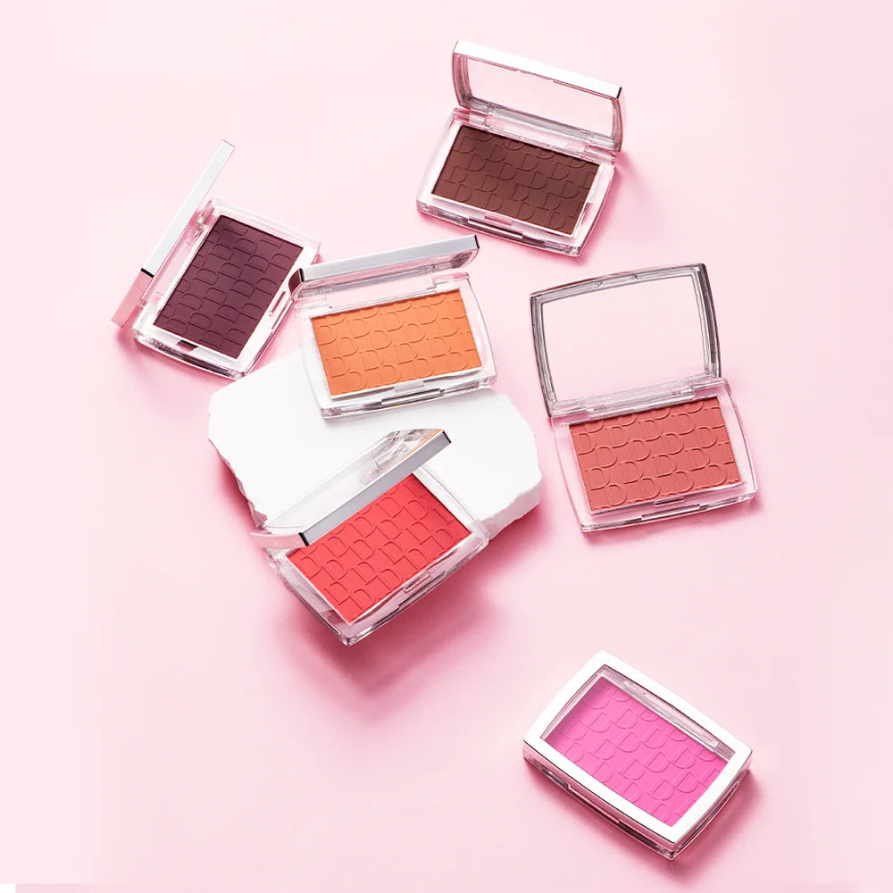 Blush pour le visage mat – Teinte naturelle pour les joues, illumine le visage, rose/rouge – Contouring, poudre douce, maquillage féminin