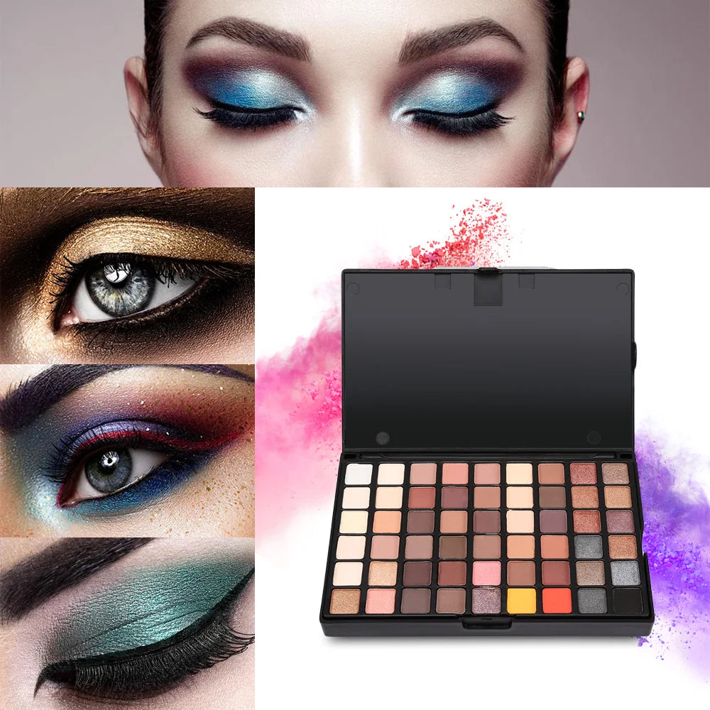**« Palette 123 couleurs – Fards à paupières mats + 15 blushs et enlumineurs pailletés »**