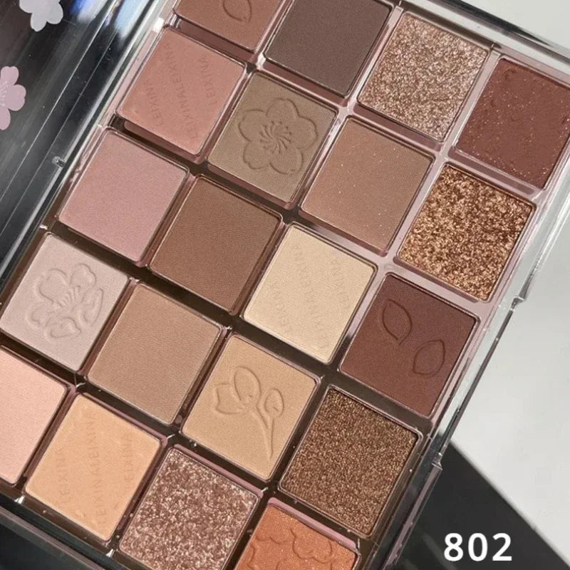 Palette de 20 fards à paupières mats, maquillage coréen, longue tenue, cosmétiques pour femmes