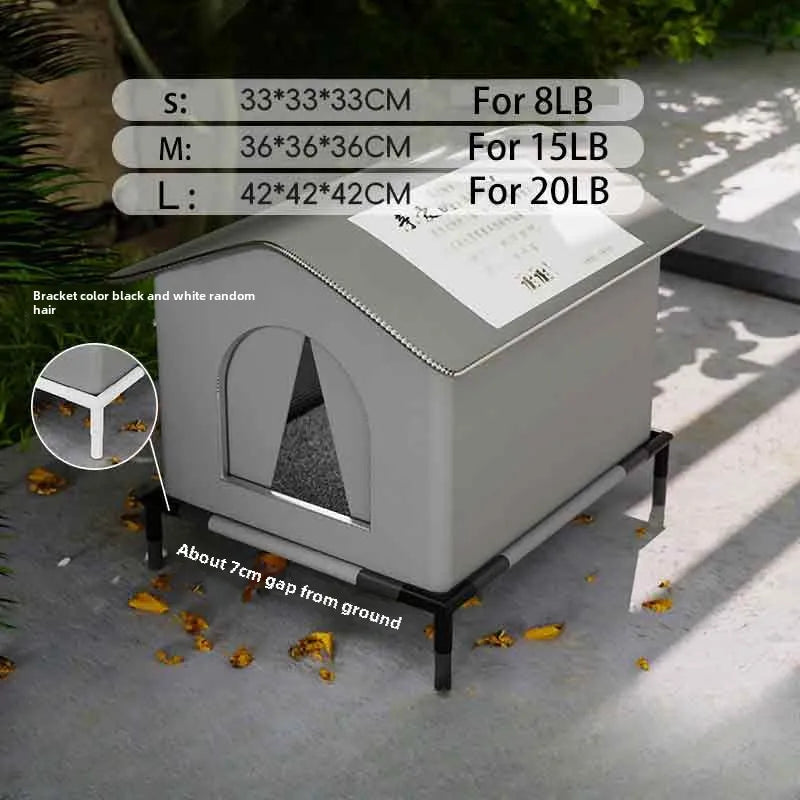 Waterproof Outdoor Pet House – Foldable Warm Shelter for Cats & Small Dogs