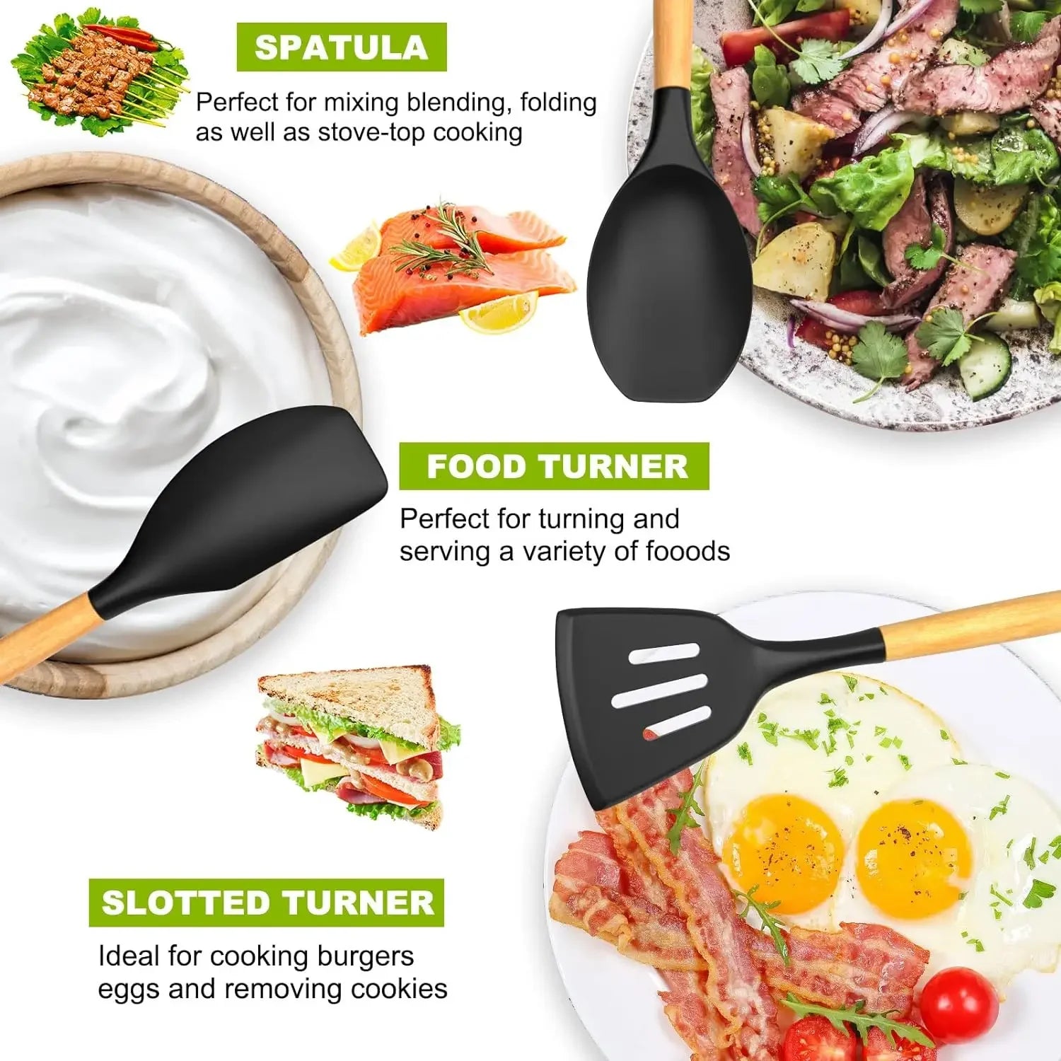36-Piece Silicone Kitchen Utensil Set with Holder – Complete Non-Stick Cooking Tools Set