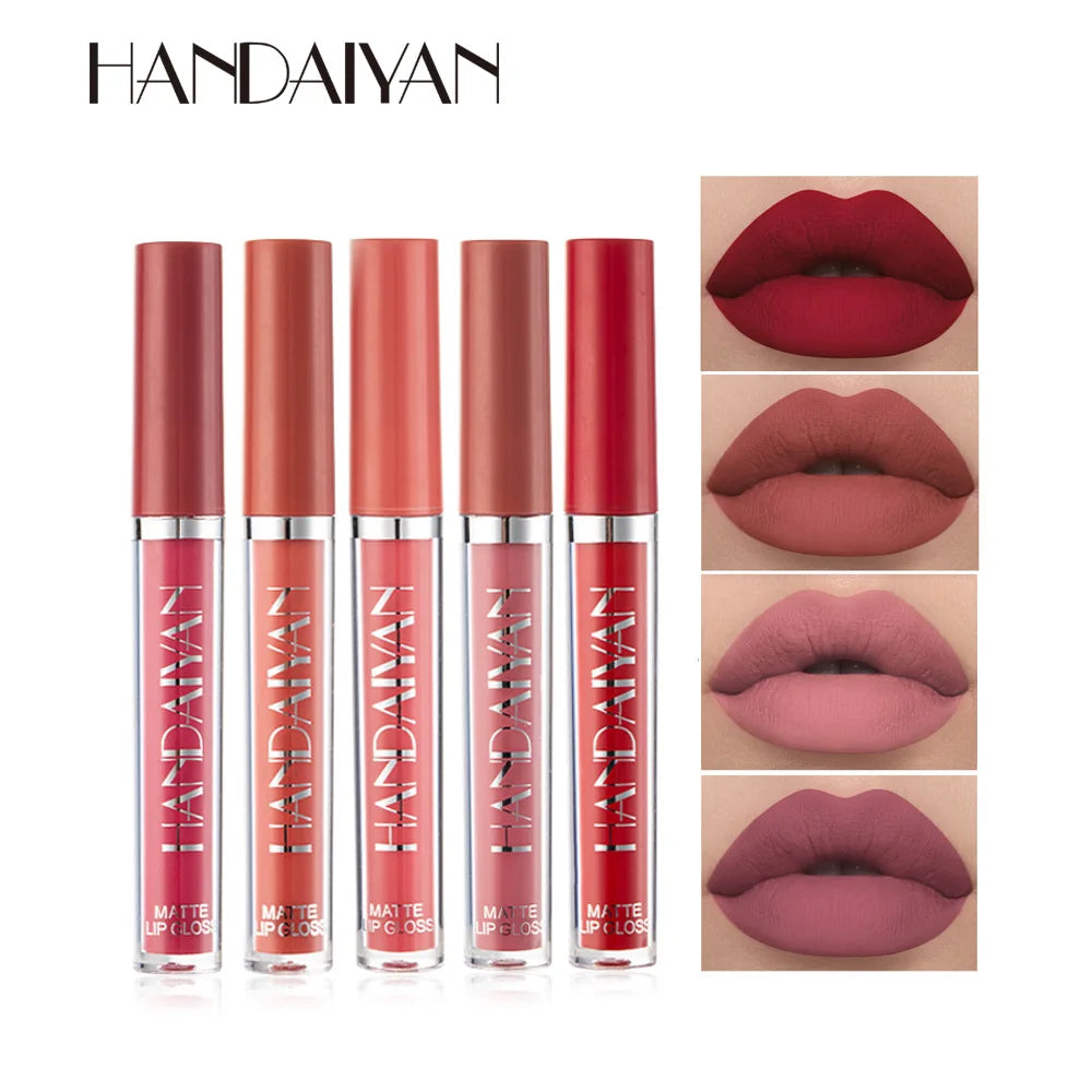 Coffret  12 couleurs — Rouge à lèvres liquide mat et gloss | Teintes rouges et nude | Tenue longue durée et waterproof | Maquillage lèvres élégant et durable