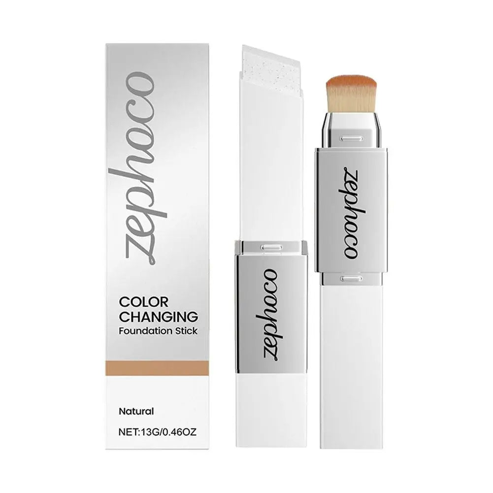 Fond de Teint Stick Changeant de Couleur – 3 Couleurs, Léger, Hydratant, Illuminateur, Mat, Correcteur Longue Tenue, Base de Maquillage
