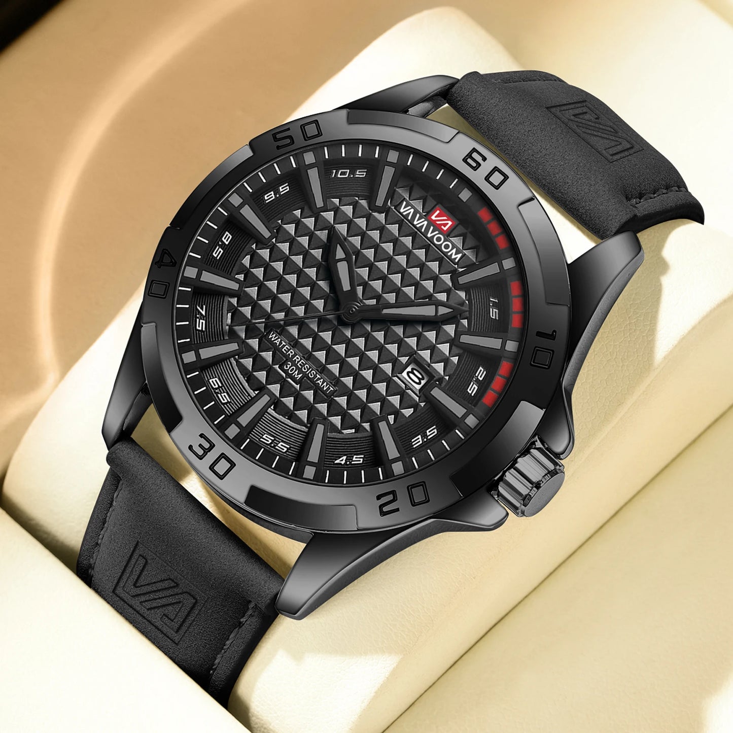 Hommes Sport décontracté militaire Quartz calendrier montre-bracelet pour homme d'affaires en cuir étanche mâle horloge Relogio Masculin