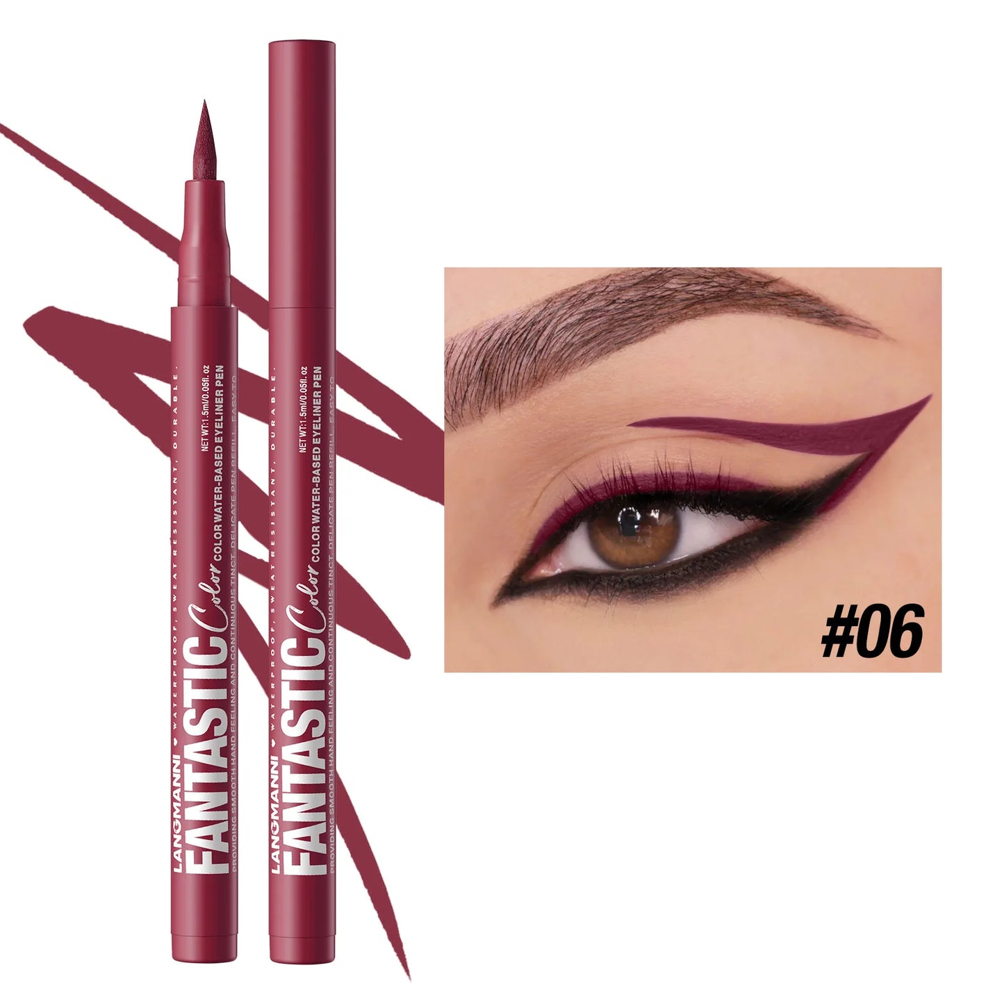 Stylo Eyeliner Liquide – 12 Couleurs, Pointe Ultra-Fine, Lisse, Facile à Appliquer, Séchage Rapide, Anti-Bavure