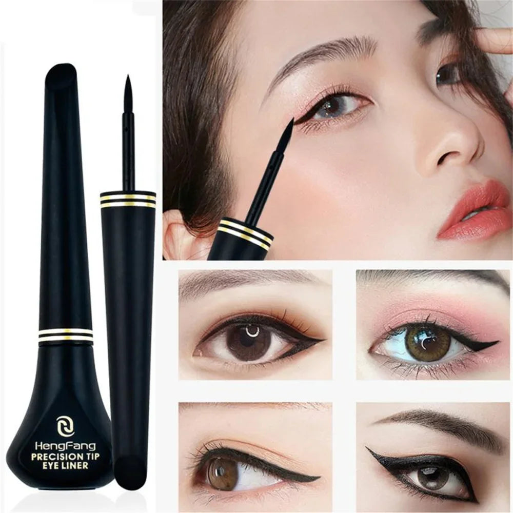 Eyeliner Liquide Noir — naturel et lisse, longue tenue, waterproof, séchage rapide, anti-bavures, maquillage des yeux durable