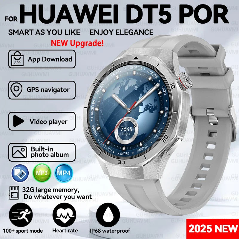 Montre connectée HUAWEI GT 5 Pro, mémoire de 32 go, AGPS Beidou, Navigation, écran saphir, vidéo HD, appel Bluetooth, nouveauté 2025