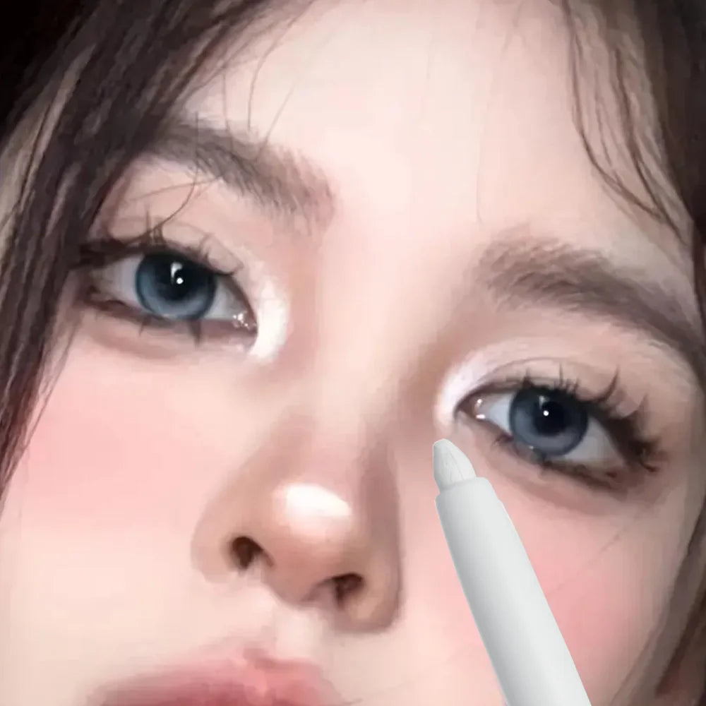 Eyeliner Gel Waterproof – Anti-Bavure, Longue Tenue, Texture Lisse, Blanc, Maquillage des Yeux pour Femmes