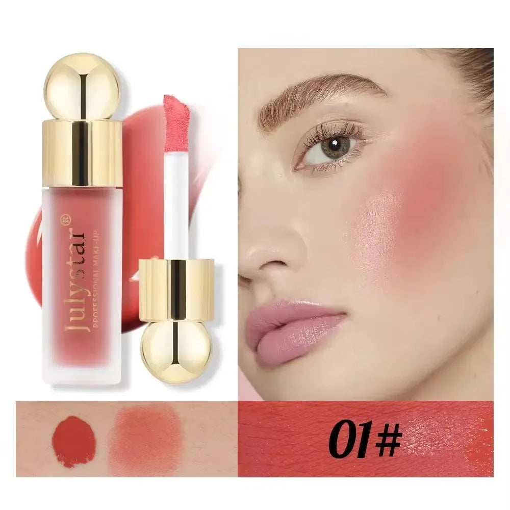 Nouveau Blush Liquide pour Joues — Gel-Crème Nourrissant pour le Visage, Multi-usage pour Yeux et Lèvres, Stick Blush avec Applicateur Éponge, Cosmétiques