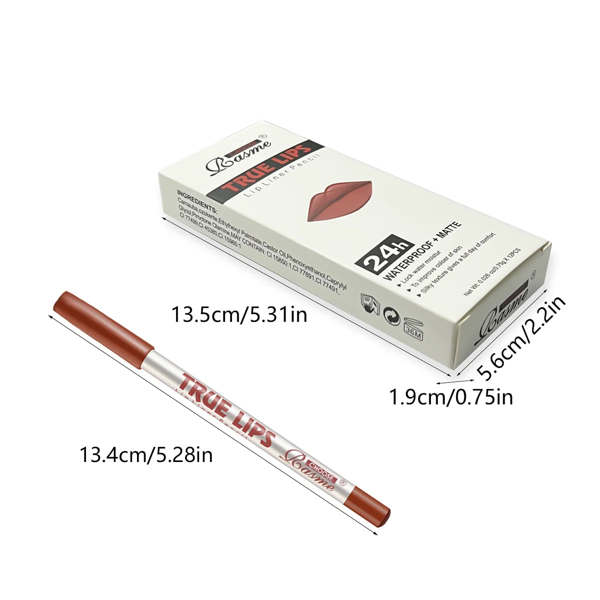 Set 12 Crayons à Lèvres – Longue Tenue, Crayon Professionnel et Gloss Mat, Maquillage pour Femmes, Idéal Cadeau Saint-Valentin