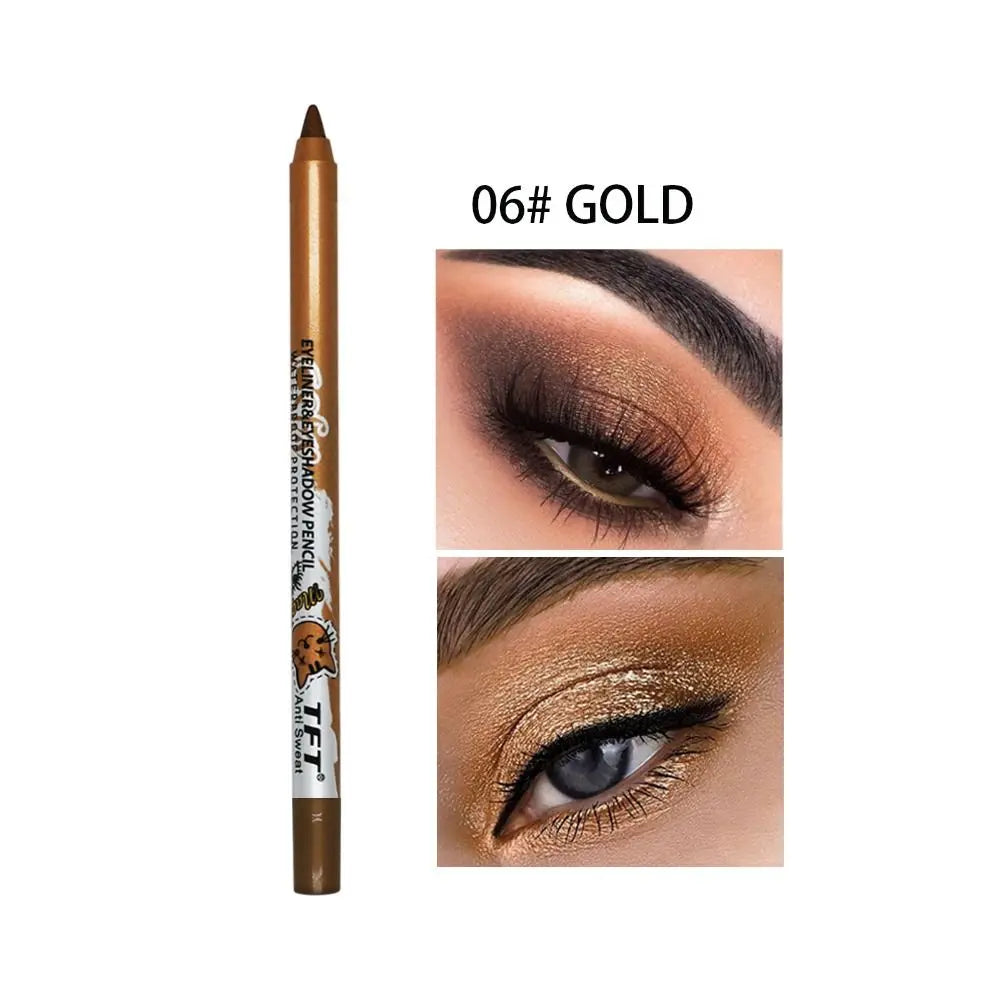 Crayon eyeliner longue tenue Fashion Not Blooming, waterproof, couleur, gel, ombre à paupières