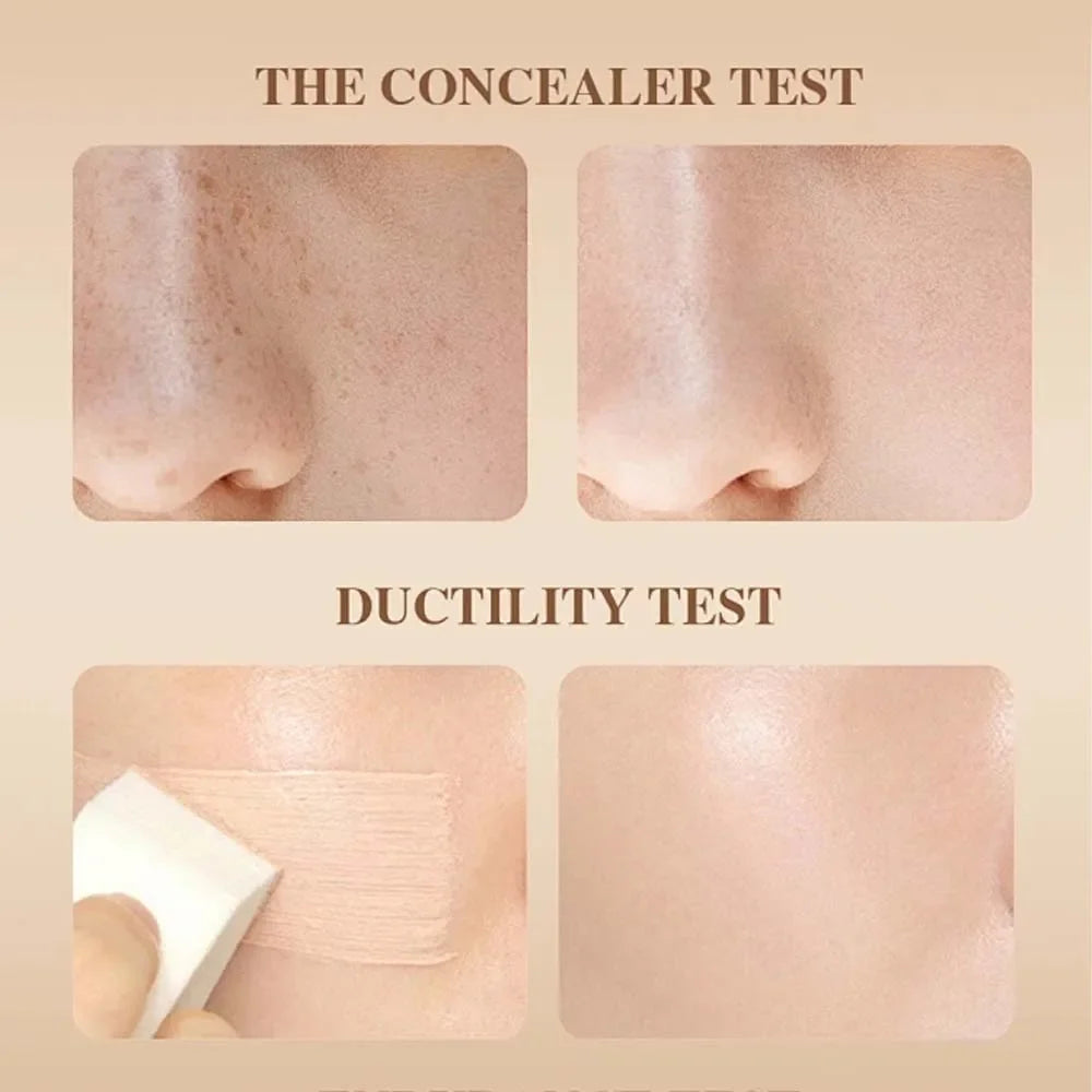 Fond de Teint Crème Longue Tenue – Waterproof, Contrôle du Sébum, Couvrance Totale, Mat, Correcteur Liquide et Contouring pour le Visage