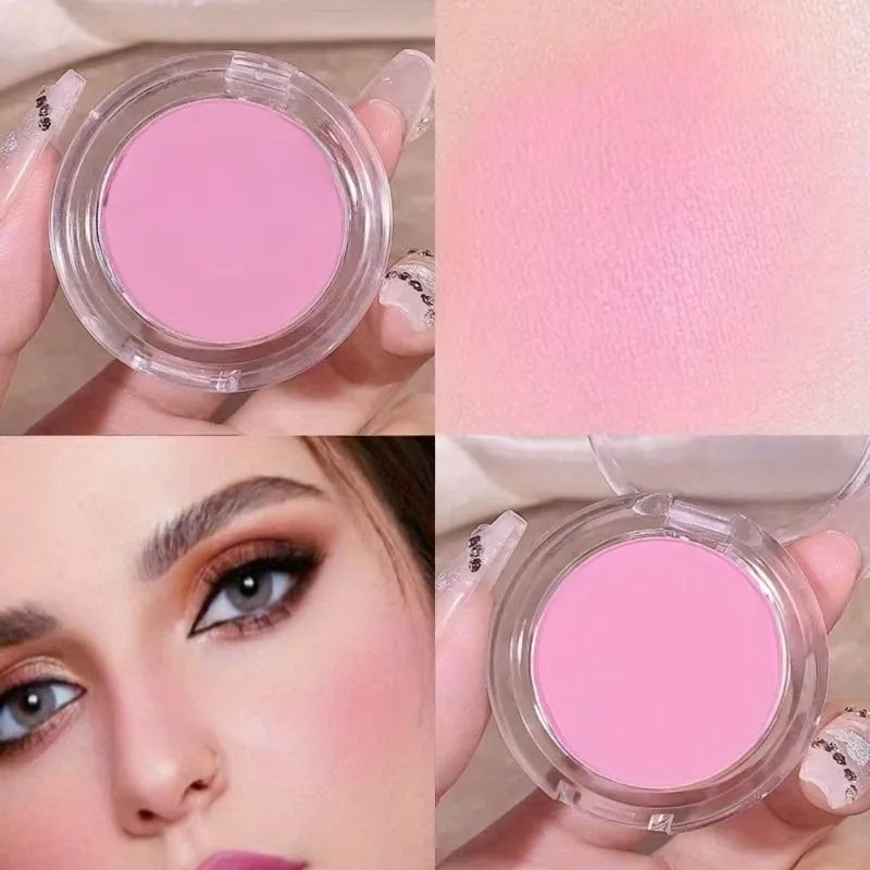 Palette de Blush Monochrome Rose-Orange — Teinte Naturelle pour Joues, Illumine le Visage, Contouring, Poudre Blush pour Maquillage