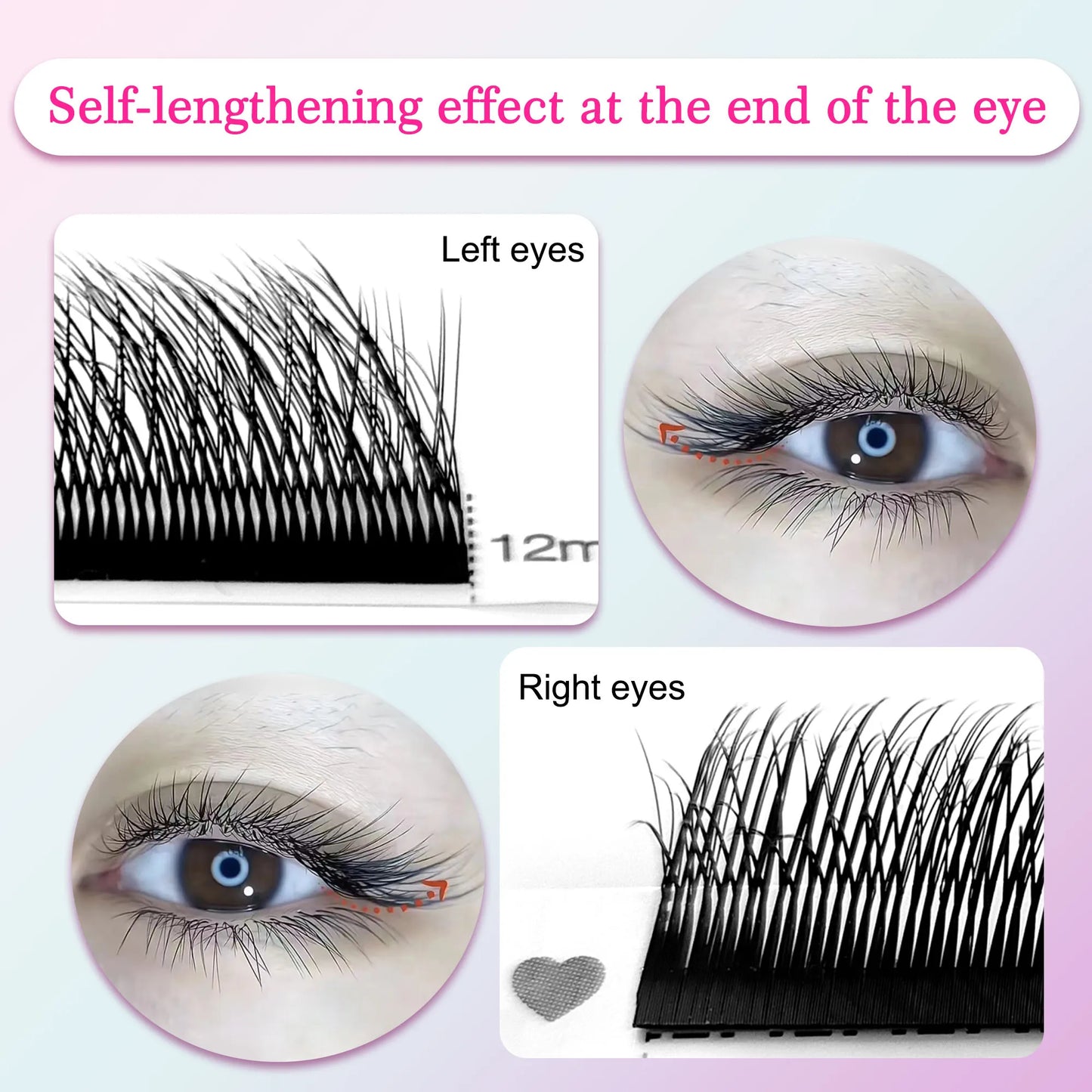 CoMango Extensions de Cils Effet Fox Eye