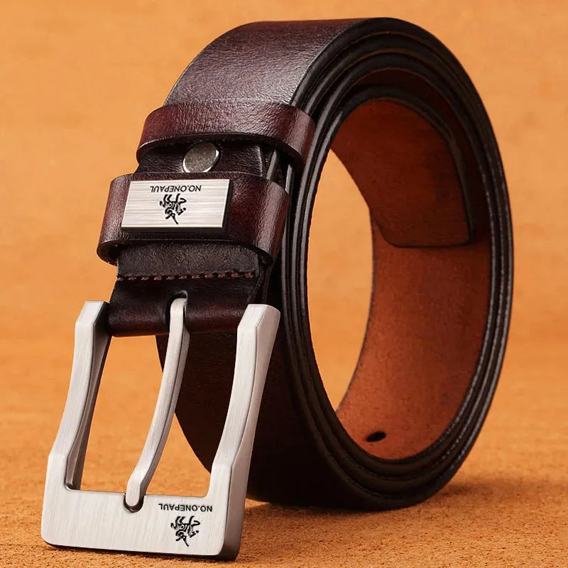 Ceinture Homme en Cuir de Haute Qualité – Boucle Classique, Style Décontracté ou Business, Ceinture en Jean Élégante