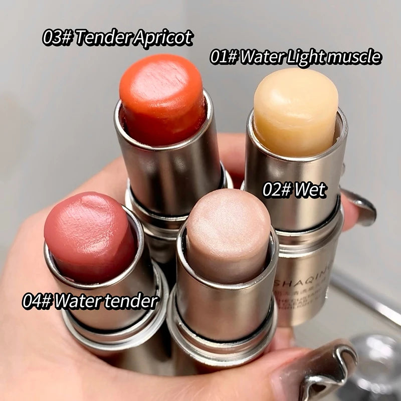 Stick Blush— Texture Crème Hydratante et Brillante, Maquillage Coréen, Effet Lumineux et Naturel pour les Joues