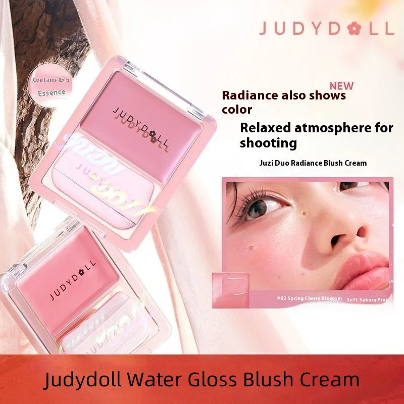 Palette Crème— Blush et Highlighter, Fini Lumineux (Dewy Glow), Multi-Usage pour Joues, Yeux et Lèvres, Effet Floutant et Volumisant