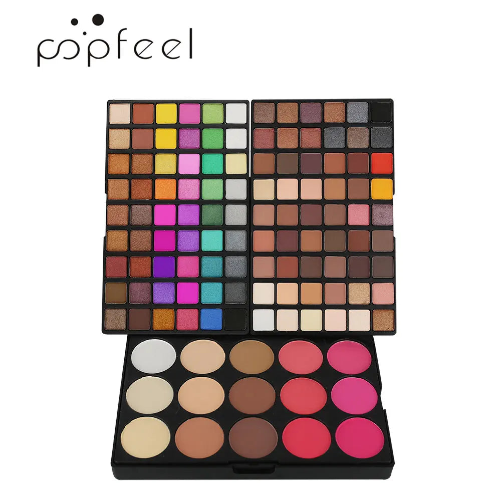**« Palette 123 couleurs – Fards à paupières mats + 15 blushs et enlumineurs pailletés »**