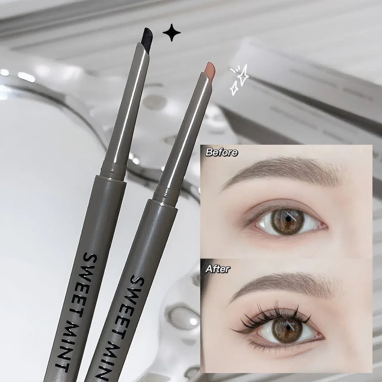 Crayon Eyeliner– Mat Naturel, Rouge Vin, Facile à Appliquer, Étanche, Maquillage des Yeux, 1 Pc