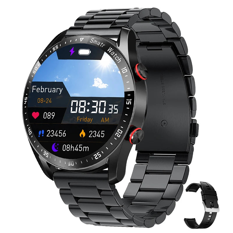 Montre connectée pour hommes et femmes, écran HD, Bluetooth, appel, GPS, moniteur de fréquence cardiaque, étanche IP68, nouveau, 2024