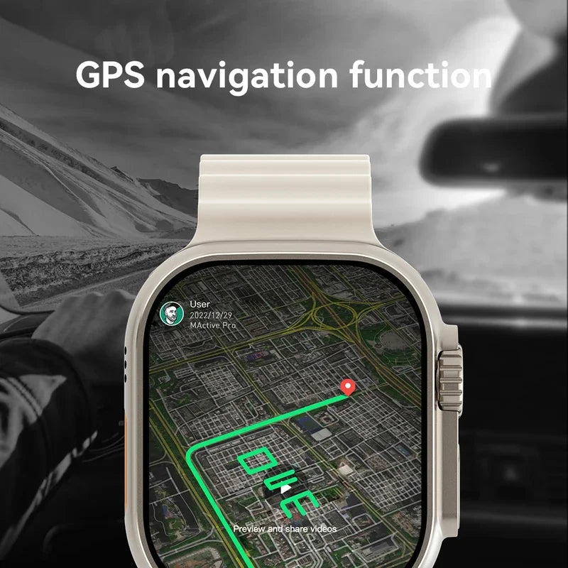 Montre connectée Ultra Ai3 d'origine 5G 180 °   Caméra rotative Google Play GPS WIFI 2.2 pouces Amoled HD affichage 4G appelant montre intelligente hommes