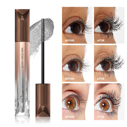 Mascara métallique brillant haute qualité perlé paillettes et extensions de cils
