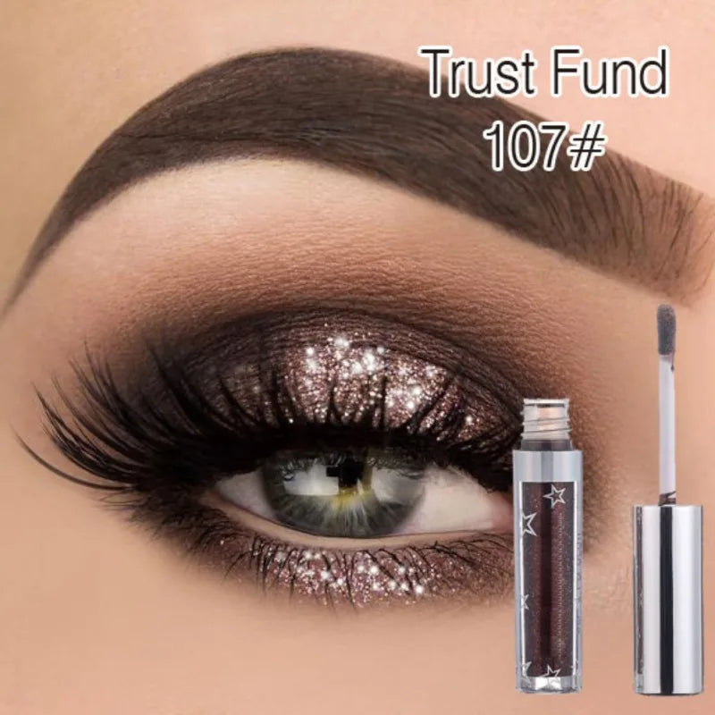 Crayon fard à paupières liquide lumineux, paillettes diamant, waterproof, scintillant, pigments, 12 couleurs