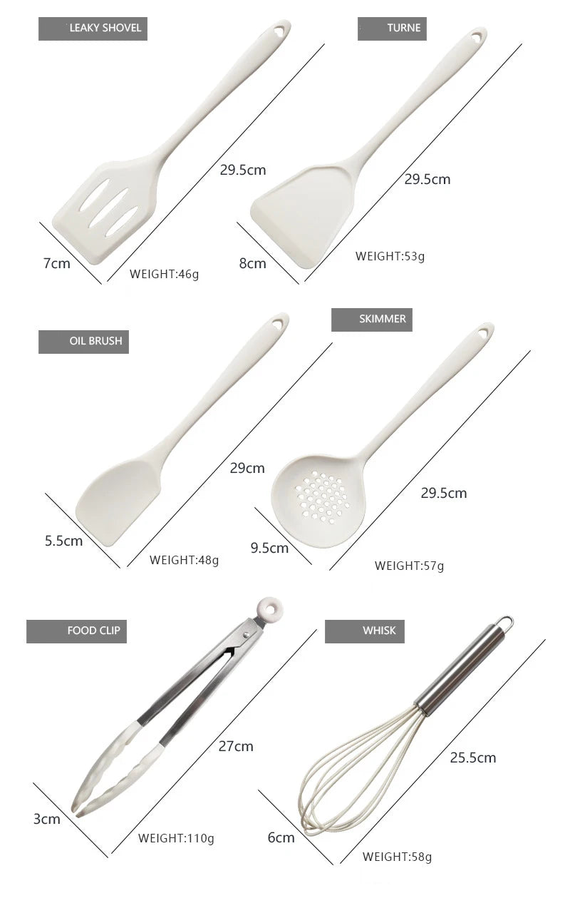 18-Piece Pink Silicone Kitchen Utensil Set – Food-Grade Cooking Tools with Spatulas, Turners & Measuring Spoons