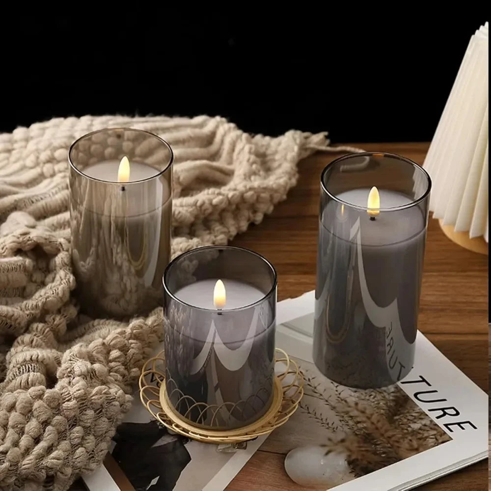3PCS LED Flameless Candles with Remote Control – Flickering Candle Set for Home & Event Decor