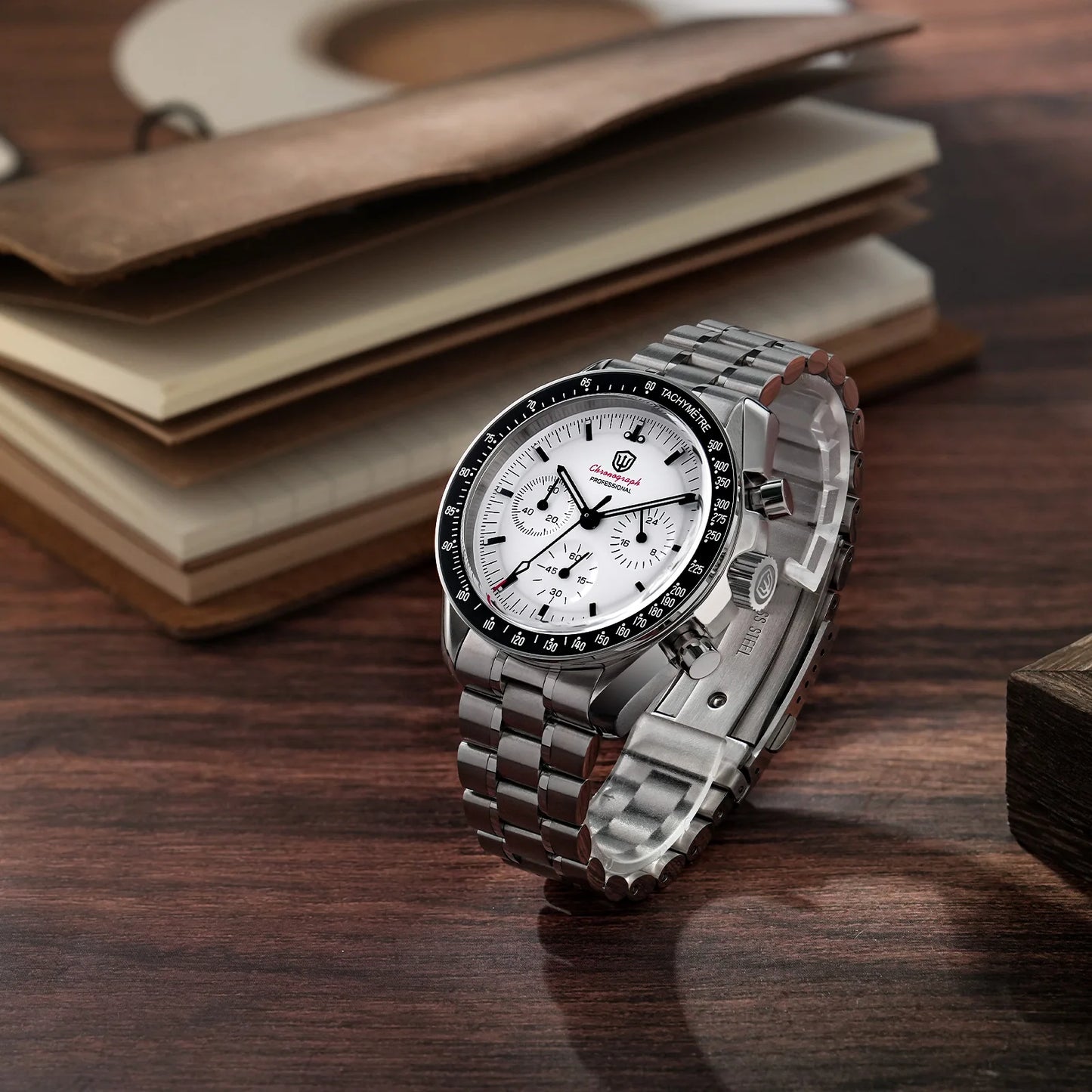 Montre à Quartz VK63 chronographe mouvement saphir cristal BGW9 lumineux 20Bar étanche 40mm montres Vintage