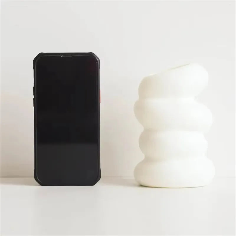 Nordic Spiral White Vase – Modern Decorative Flower Vase for Home Decor