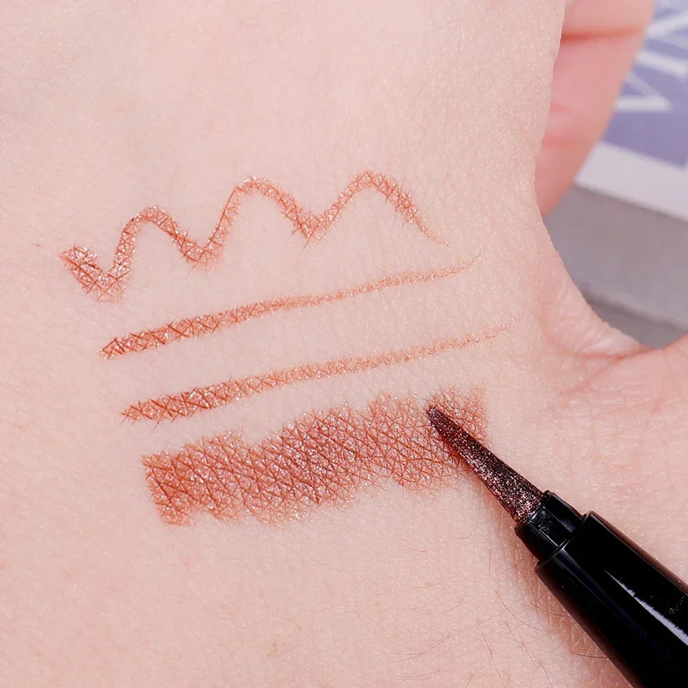 Eyeliner liquide violet nacré – paillettes diamant, waterproof, longue tenue, séchage rapide, effet brillant, fard à paupières soyeux