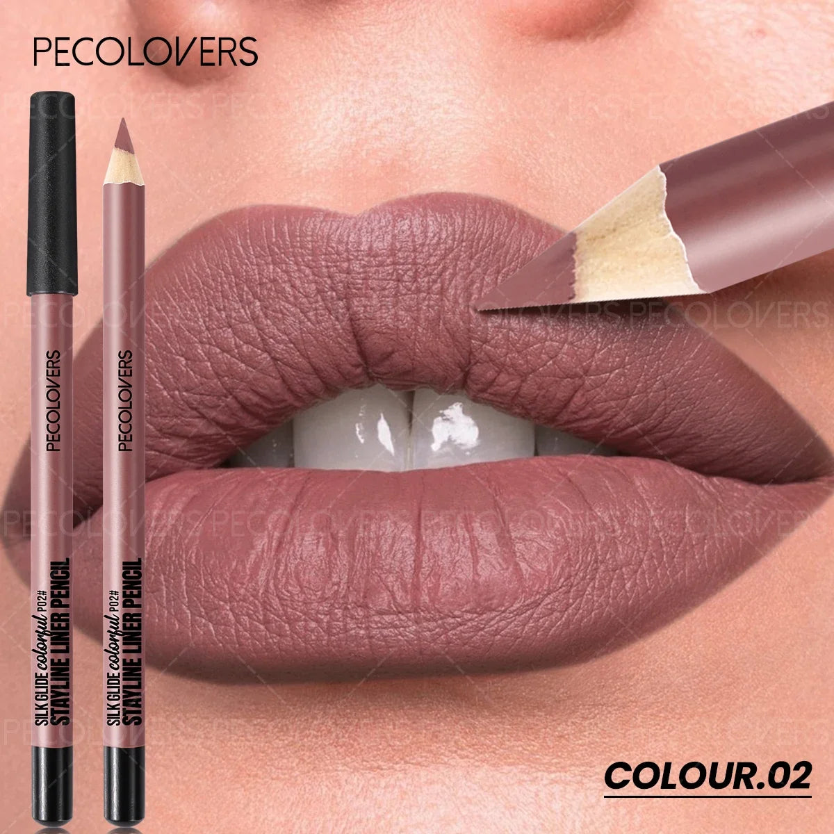 1 Pièce Crayon à Lèvres Mat – Glisse Facile, Longue Tenue, Couleurs Variées, Idéal Halloween et Noël