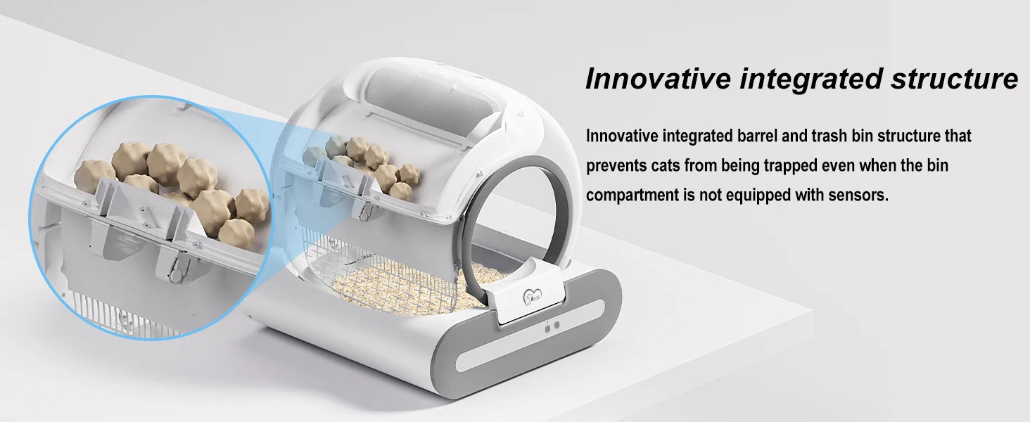 65L Self-Cleaning Cat Litter Box – Smart App-Controlled Automatic Litter Box