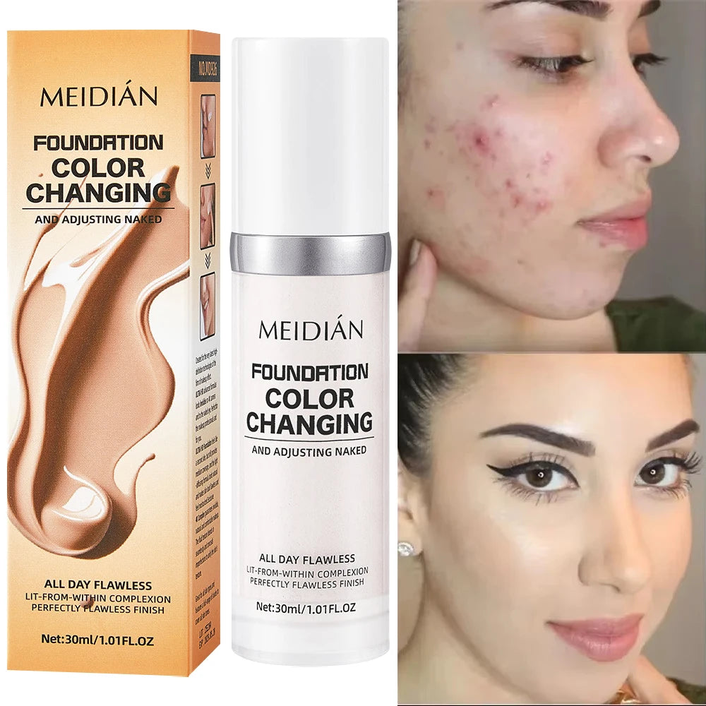 Fond de teint magique liquide changeant de couleur mat doux longue tenue hydratant base maquillage vente en gros