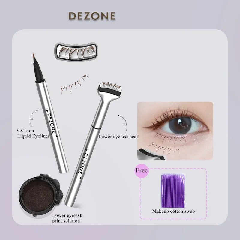 Eyeliner liquide – tampon pour cils inférieurs, waterproof, silicone, outil maquillage pratique pour débutants